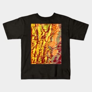 Golden color blend abstract design Kids T-Shirt